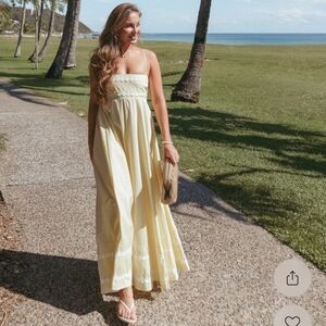 Petal & Pup Butter Yellow Maxi Dress